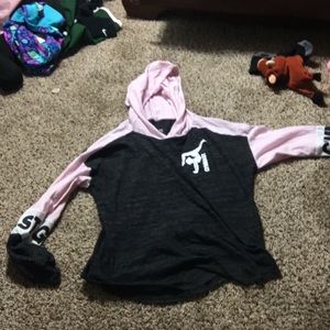 Pink and black justice long sleeve with gymnastics